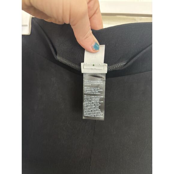 Chico’s Travelers Black Slinky Stretch Pull On Pants Size 3T 16/18 Tall XLT Wide - Picture 5 of 5